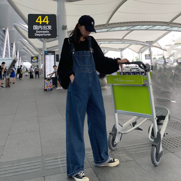 Denim Suspender Pants - Image 2