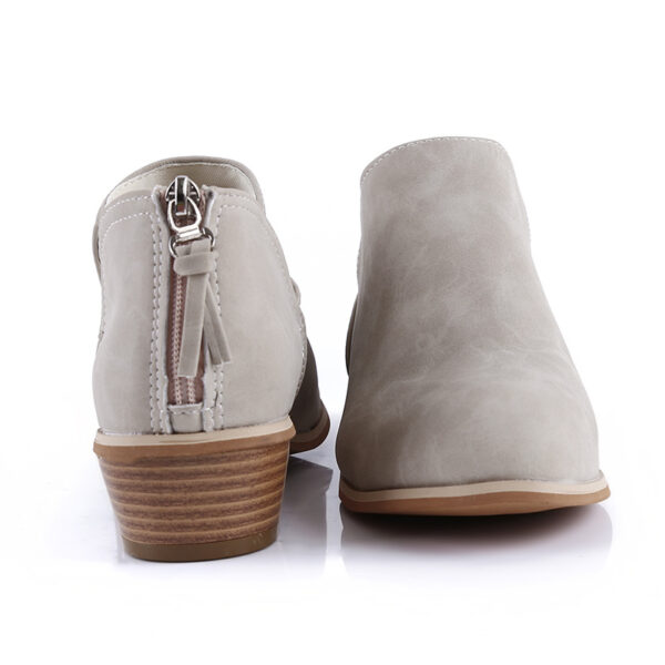 Retro High Heel Ankle Boots - Image 5
