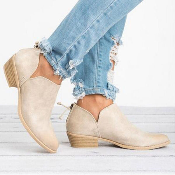 Retro High Heel Ankle Boots