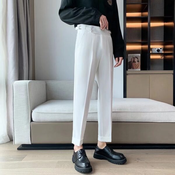 Cropped Suit Pants Men - Image 2