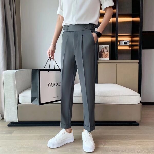 Cropped Suit Pants Men