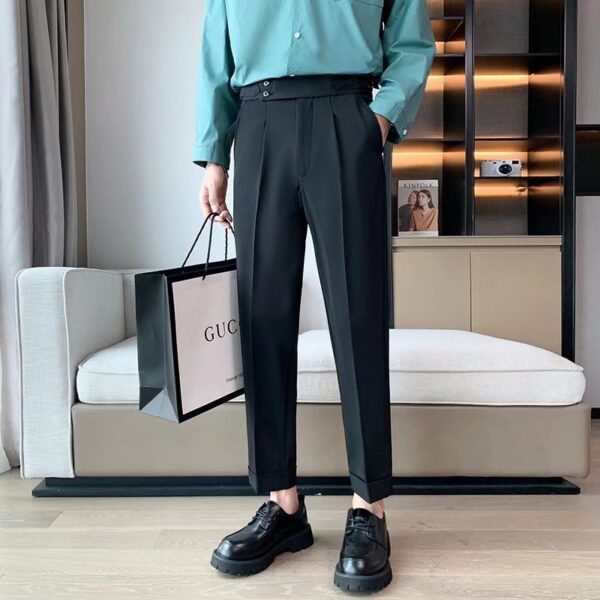 Cropped Suit Pants Men - Image 5