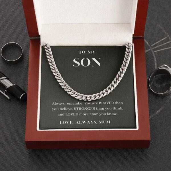 14K Single Circle Cuban Link Chain