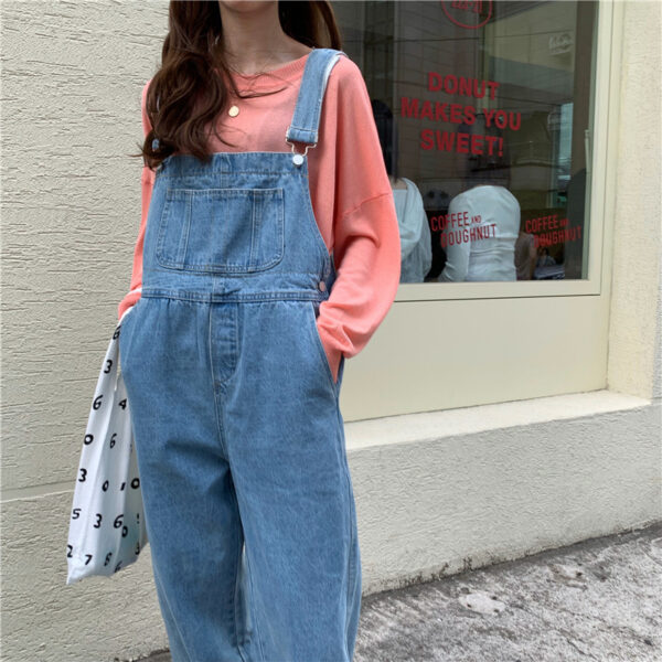 Denim Suspender Pants - Image 3