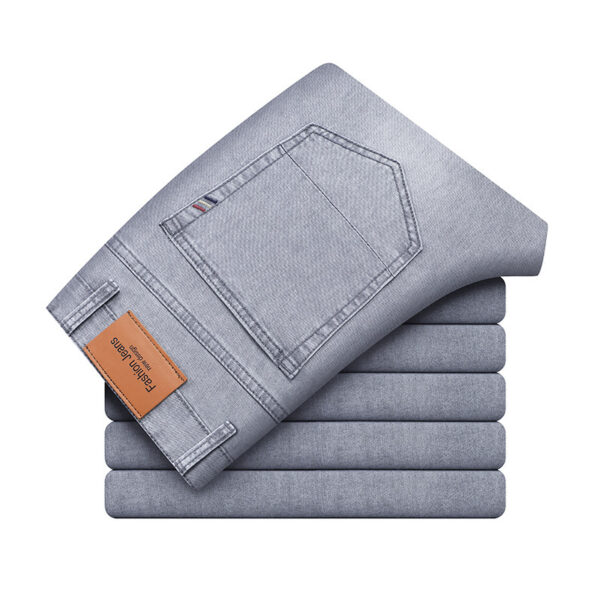 Straight Slim Casual Jeans - Image 6