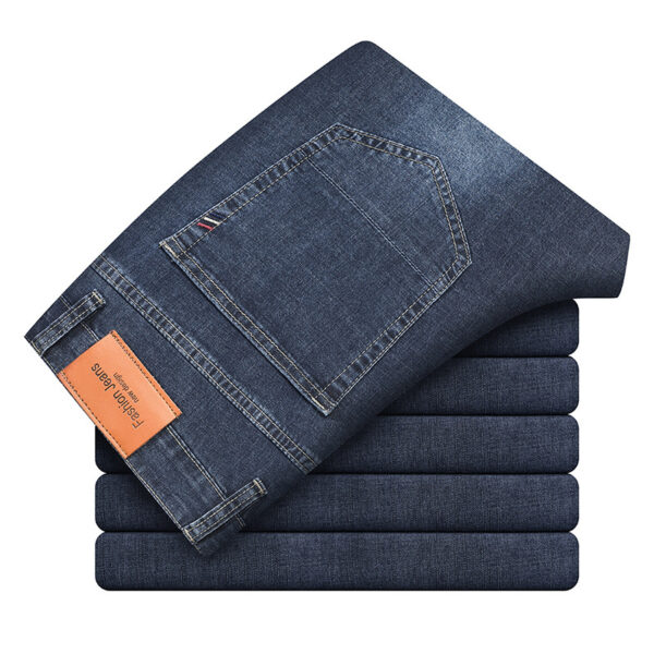 Straight Slim Casual Jeans - Image 2