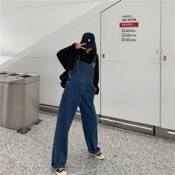 Denim Suspender Pants - Image 4