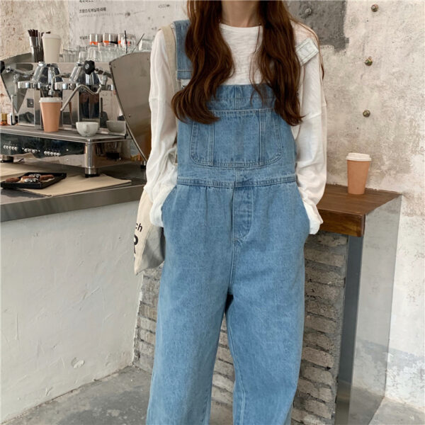 Denim Suspender Pants - Image 5