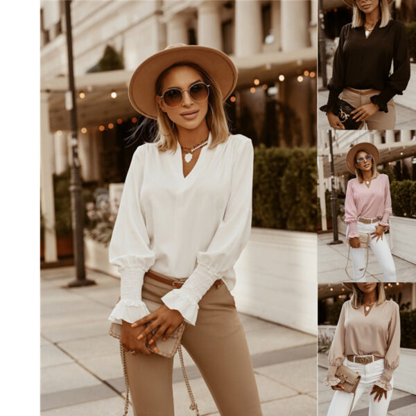 V-neck blouse