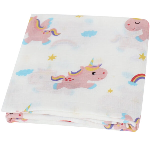 Organic cotton cloth baby swaddle blanket - Image 5