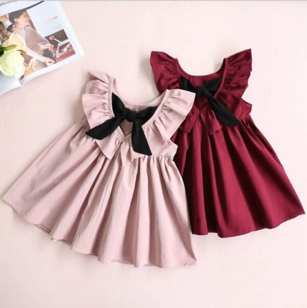 Girls Pleated Halter Princess Dress