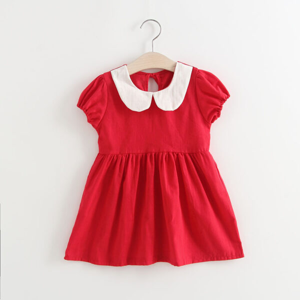 Girls Pleated Halter Princess Dress - Image 4