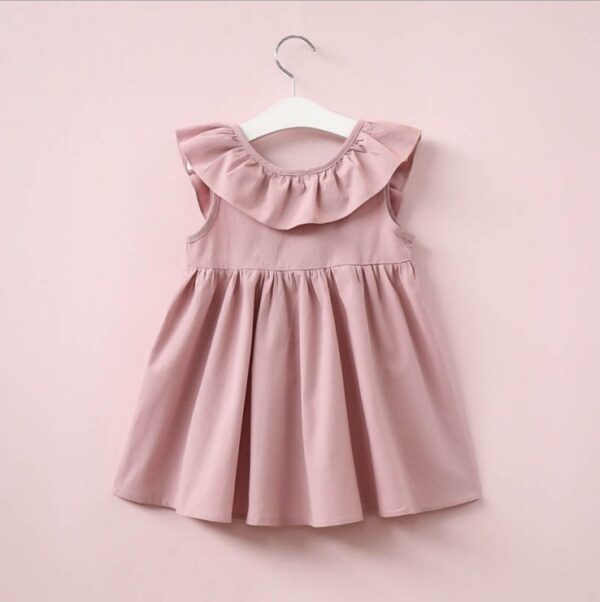 Girls Pleated Halter Princess Dress - Image 5