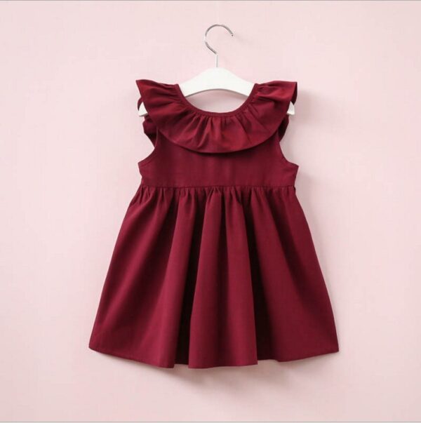 Girls Pleated Halter Princess Dress - Image 2