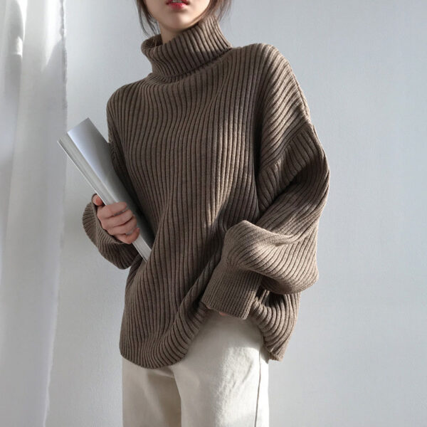 Thick High Collar sweater - Image 2