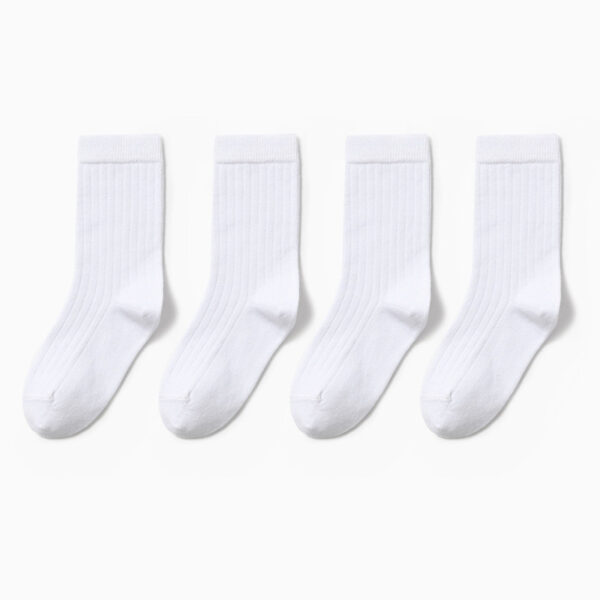 Boys Mid Tube White Soccer Socks - Image 5