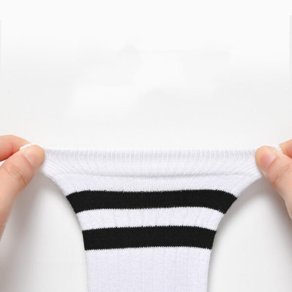 Boys Mid Tube White Soccer Socks - Image 6