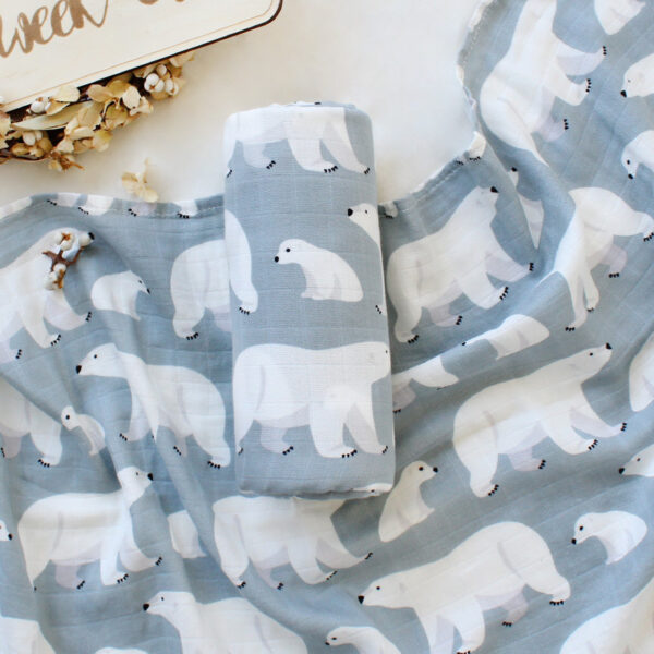 Organic cotton cloth baby swaddle blanket