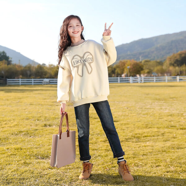 Girls' Fleece-lined Sweater