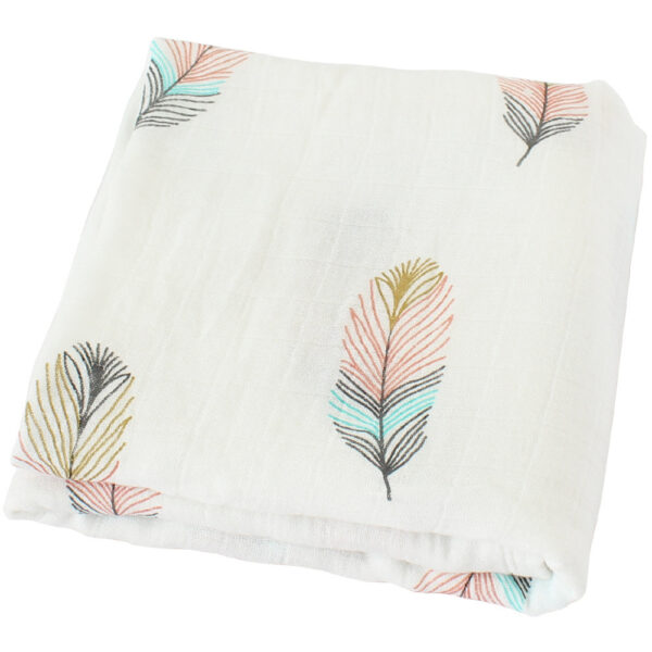 Organic cotton cloth baby swaddle blanket - Image 2