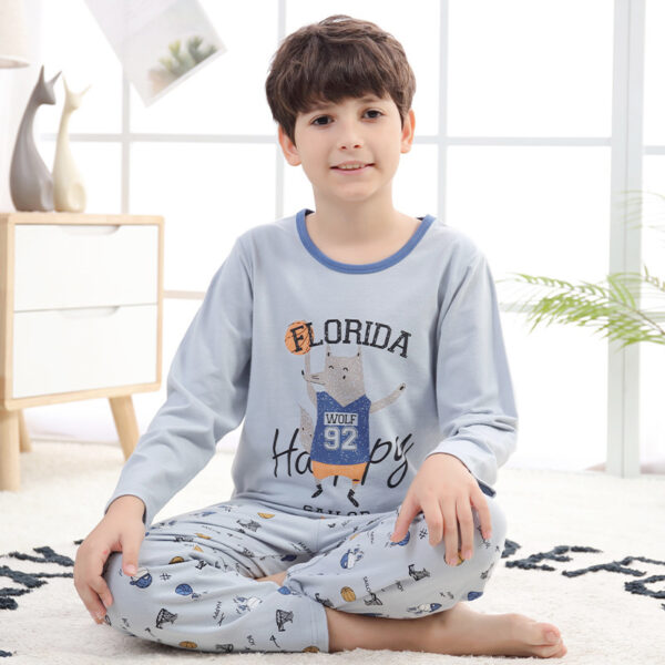 Boys Thin cotton Long Sleeves pajamas - Image 3