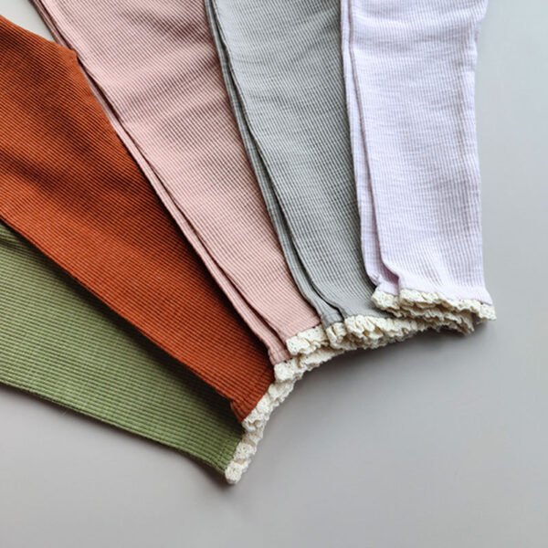 Girls' Lace Leggings Stretch Pants - Image 3