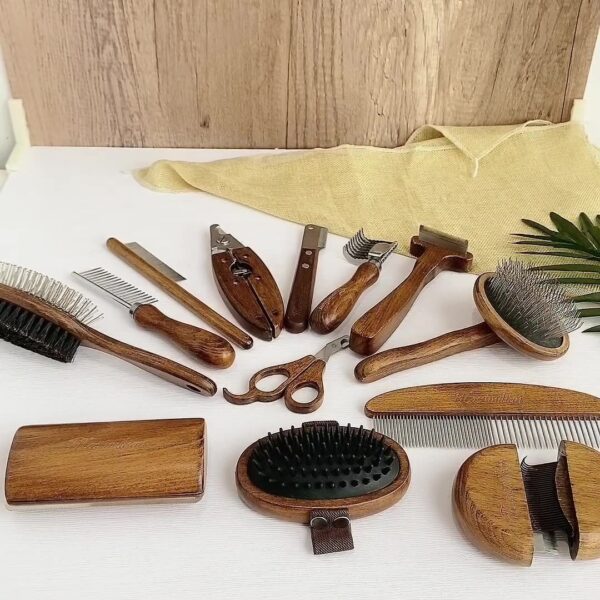 Pet Comb Solid Wood set