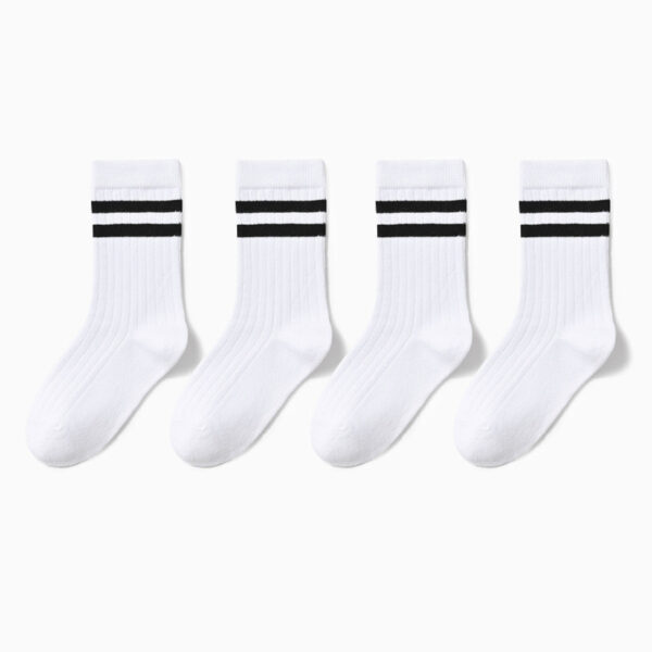 Boys Mid Tube White Soccer Socks - Image 7