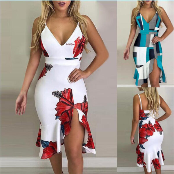 Collage halter dresses