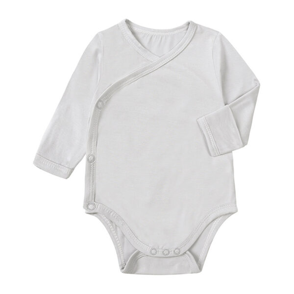 Bamboo Fiber Long Sleeve Baby Bodysuit - Image 6