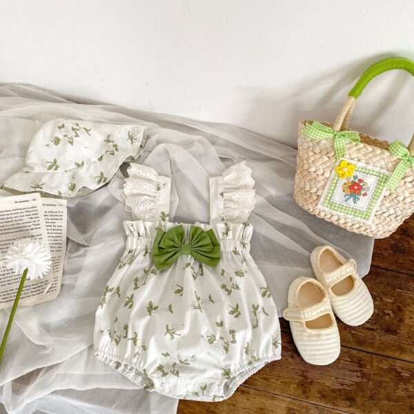 Baby Girls Flower Romper - Image 2