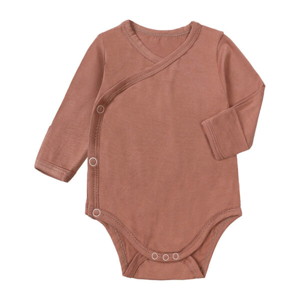 Bamboo Fiber Long Sleeve Baby Bodysuit - Image 2