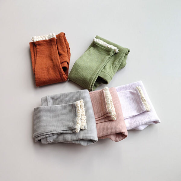 Girls' Lace Leggings Stretch Pants - Image 2