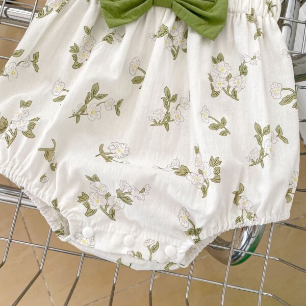 Baby Girls Flower Romper - Image 5