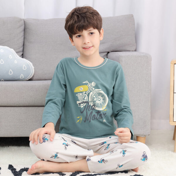 Boys Thin cotton Long Sleeves pajamas - Image 4
