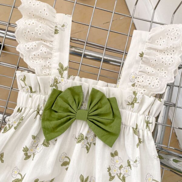 Baby Girls Flower Romper - Image 4