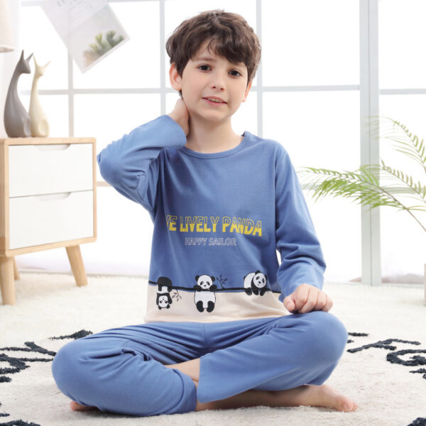 Boys Thin cotton Long Sleeves pajamas - Image 2