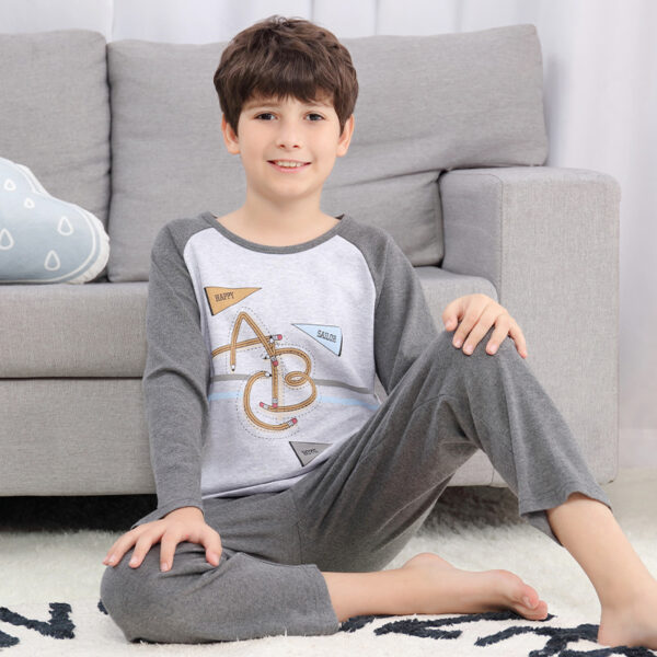 Boys Thin cotton Long Sleeves pajamas - Image 7