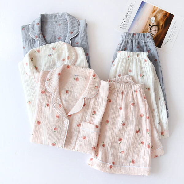 Short-sleeved cotton pajamas